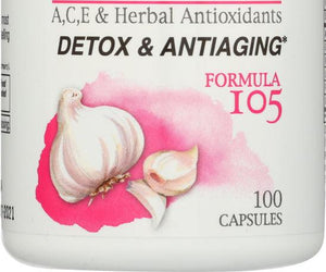 Kyolic: Aged Garlic Extract Detox And Anti-aging Formula 105, 100 Capsules - RubertOrganics