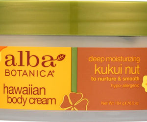 Alba Botanica: Hawaiian Body Cream Kukui Nut, 6.5 Oz - RubertOrganics