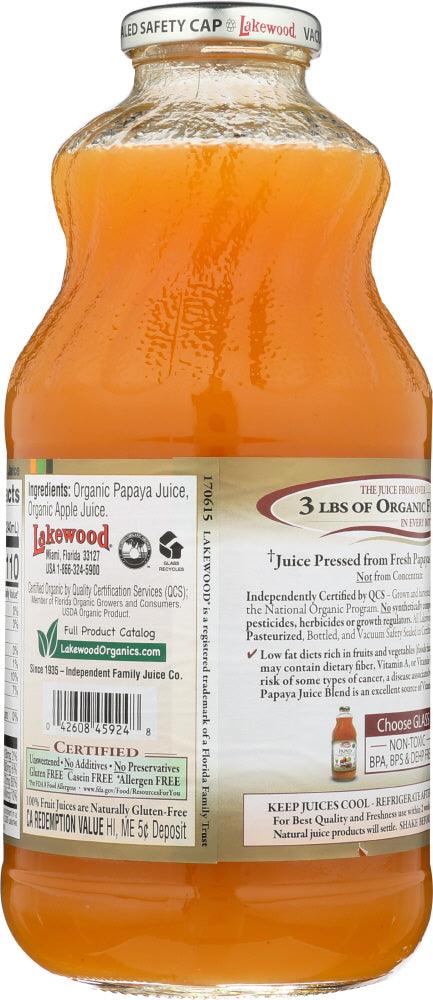 Lakewood Organic: Papaya 100% Juice Blend, 32 Oz - RubertOrganics