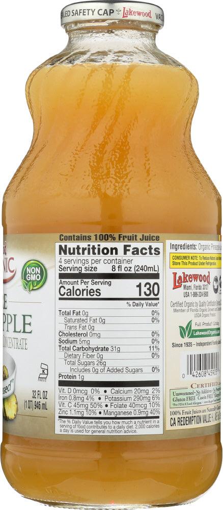 Lakewood Organic: 100% Pure Pineapple Juice, 32 Oz - RubertOrganics