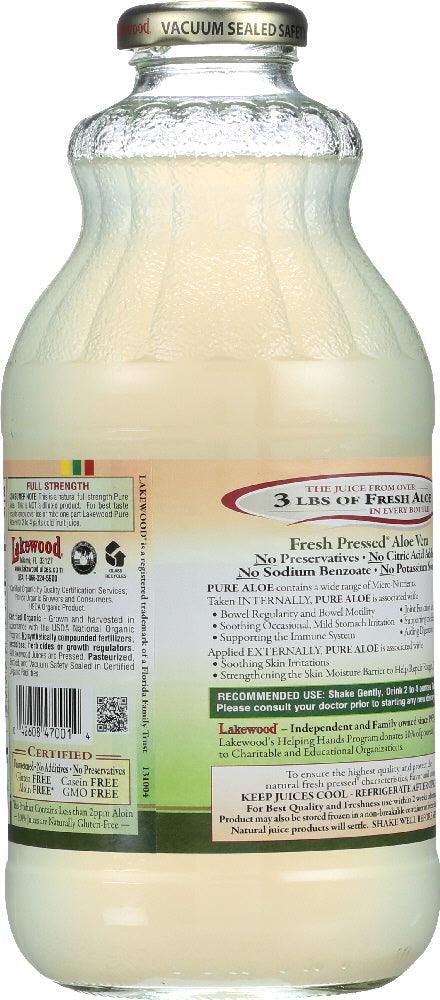 Lakewood Organic: Pure Aloe Inner Fillet Juice With Lemon, 32 Oz - RubertOrganics