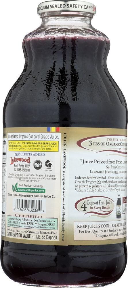 Lakewood Organic: Pure Concord Grape Juice, 32 Oz - RubertOrganics