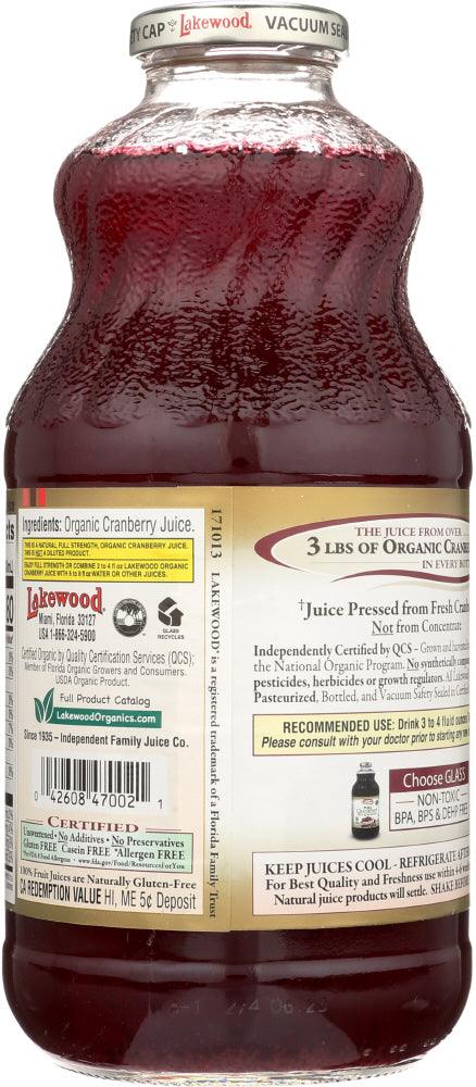 Lakewood Organic: Pure Cranberry Juice, 32 Oz - RubertOrganics