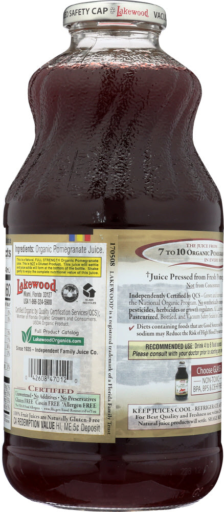 Lakewood: Organic Pure Pomegranate Juice, 32 Oz