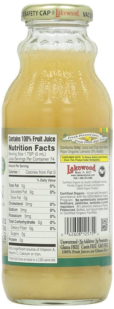 Lakewood: Organic Pure Juice Lemon, 12.5 Oz - RubertOrganics