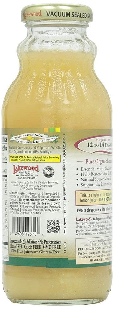 Lakewood: Organic Pure Juice Lemon, 12.5 Oz - RubertOrganics
