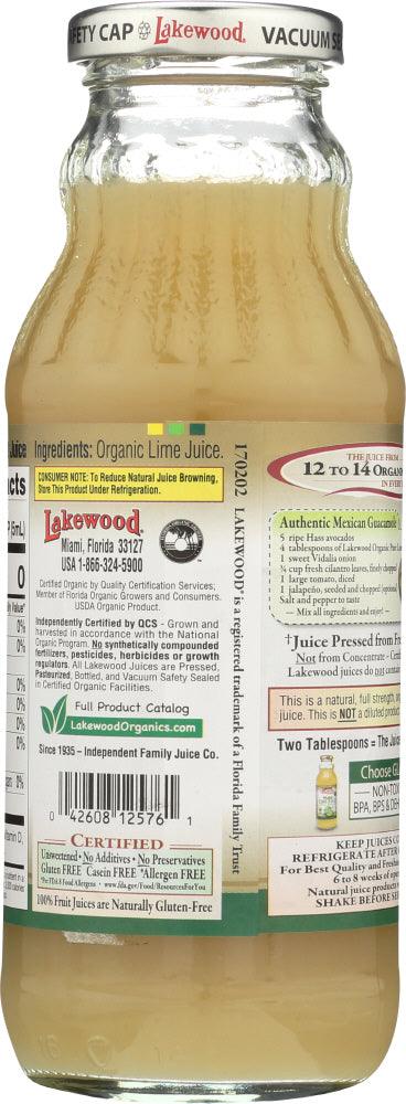 Lakewood: Organic Pure Juice Lime, 12.5 Oz - RubertOrganics