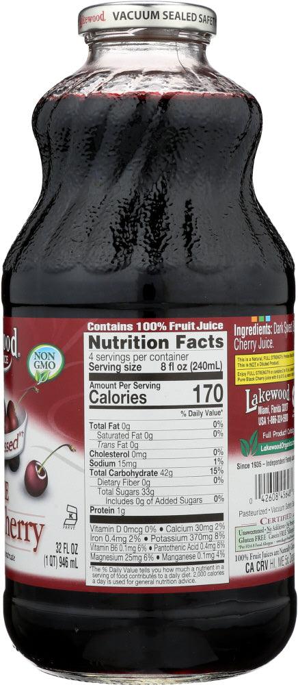Lakewood: Juice Premium Pure Black Cherry, 32 Oz - RubertOrganics