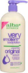 Alba Botanica: Very Emollient Body Lotion Unscented Original, 32 Oz - RubertOrganics