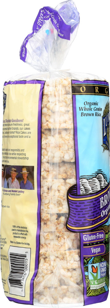 Lundberg: Brown Rice Organic Rice Cakes Salt Free, 8.5 Oz