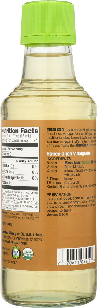 Marukan: Organic Rice Vinegar, 12 Oz