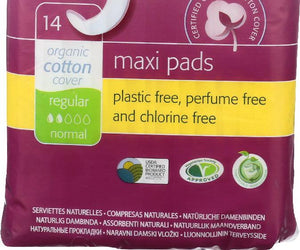 Natracare: Organic & Natural Maxi Pads Regular, 14 Pads - RubertOrganics