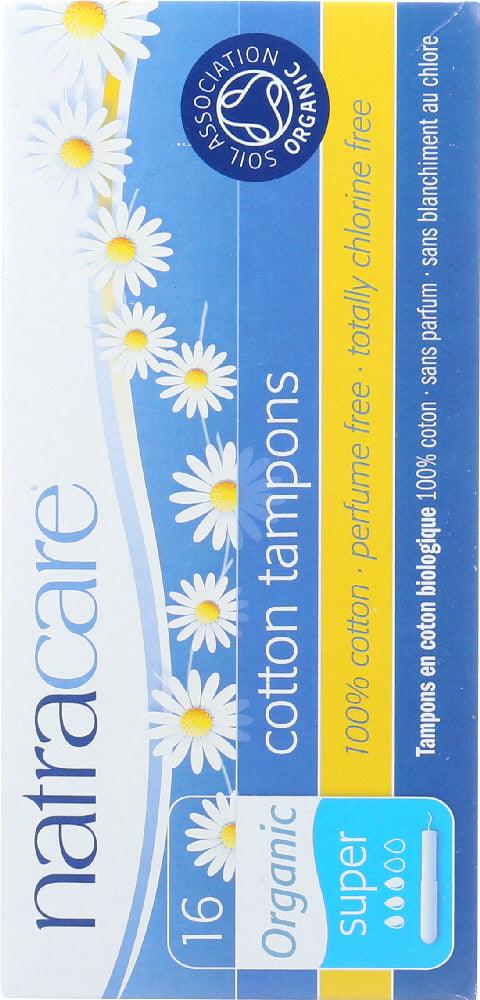 Natracare: Organic Cotton Tampons Super With Applicator, 16 Tampons - RubertOrganics