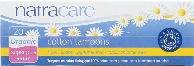 Natracare: Organic All Cotton Super Plus Tampons, 20 Tampons - RubertOrganics