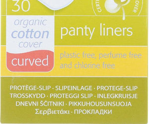 Natracare: Organic And Natural Panty Liners Cotton Cover Curved, 30 Liners - RubertOrganics