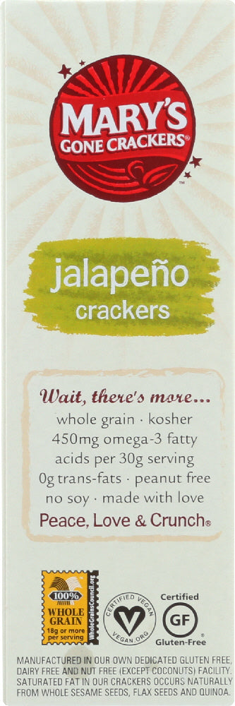 Mary's Gone Crackers: Organic Gluten Free Hot N' Spicy Jalapeno Crackers, 5.5 Oz