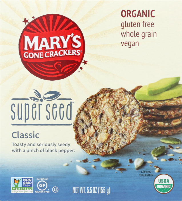 Mary's Gone Crackers: Organic Gluten Free Super Seed Crackers, 5.5 Oz