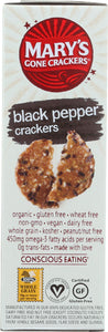 Mary's Gone Crackers: Organic Crackers Black Pepper, 6.5 Oz