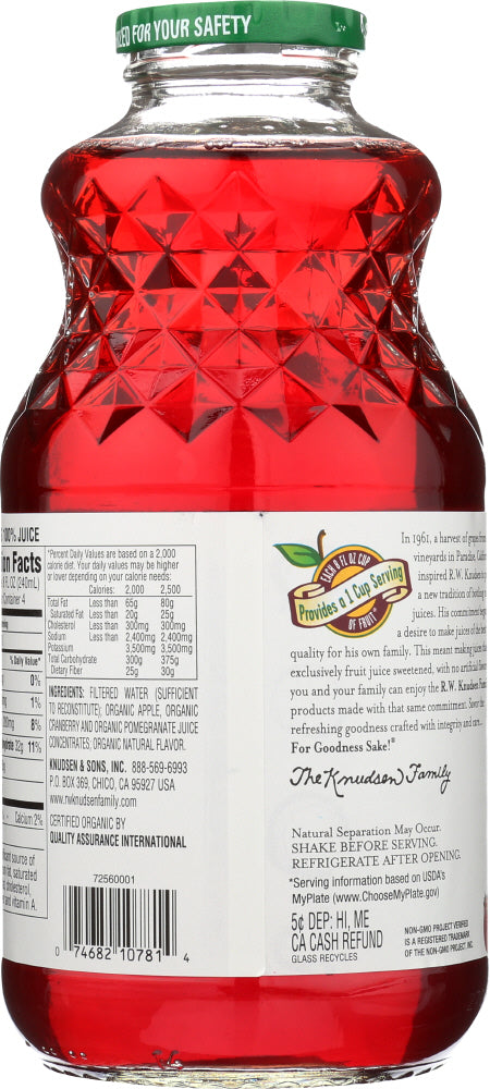 R.w. Knudsen: Organic Cranberry Pomegranate Juice, 32 Oz