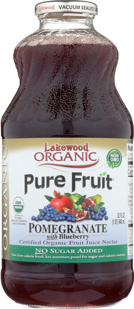 Lakewood Organic: Pure Fruit Pomegranate With Blueberry Juice, 32 Oz - RubertOrganics