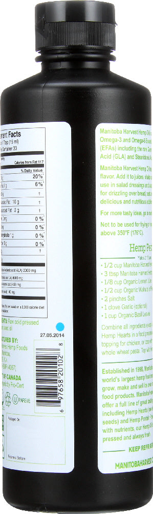 Manitoba Harvest: Organic Hemp Seed Oil, 16.9 Oz