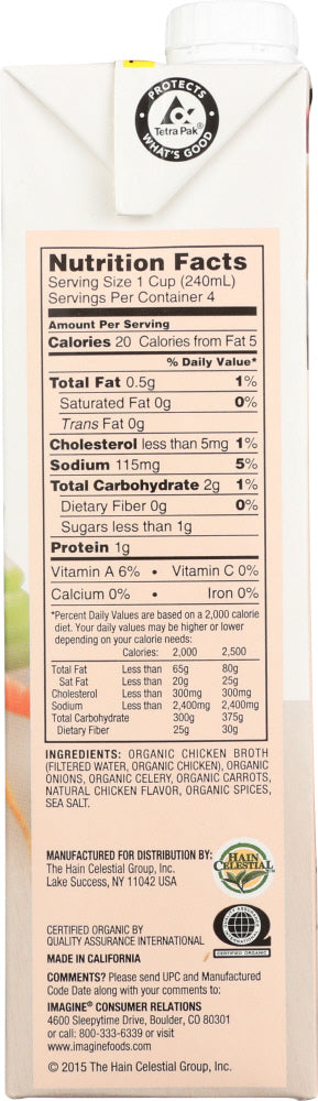 Imagine: Organic Low Sodium Free Range Chicken Broth, 32 Oz