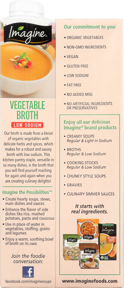 Imagine: Organic Low Sodium Vegetable Broth, 32 Oz