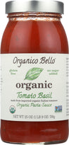 Organico Bello: Organic Pasta Sauce Tomato Basil, 25 Oz