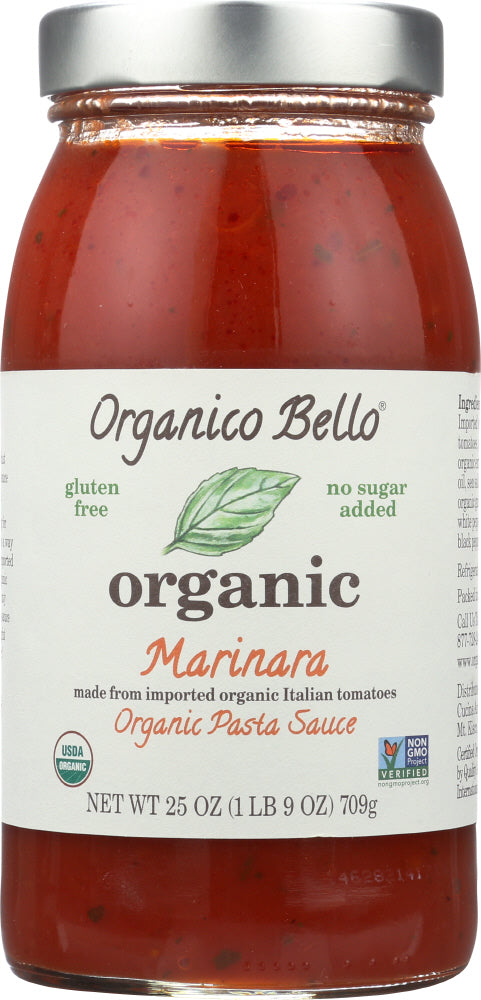 Organico Bello: Organic Pasta Sauce Marinara, 25 Oz