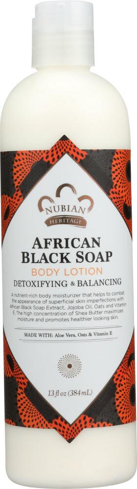 Nubian Heritage: Body Lotion African Black Soap, 13 Oz - RubertOrganics
