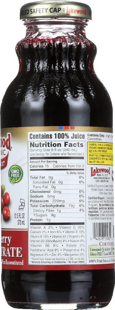 Lakewood: Organic Cranberry Concentrate Juice, 12.5 Oz - RubertOrganics