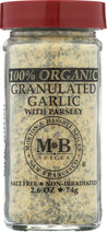 Morton & Bassett: Organic Granulated Garlic With Parsley, 2.6 Oz