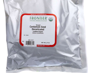 Frontier: Organic Decorticated Cardamom Seed Powder, 16 Oz
