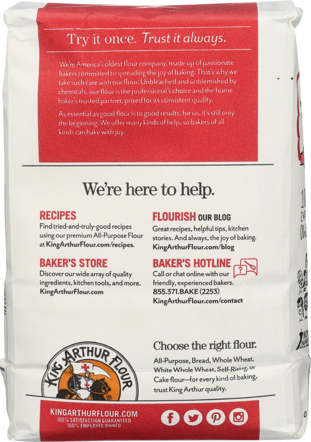 King Arthur: Organic All Purpose Artisan Flour, 2 Lb