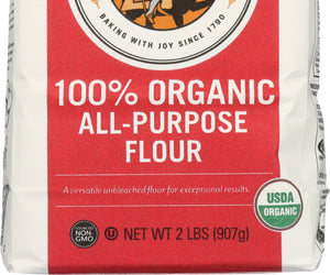 King Arthur: Organic All Purpose Artisan Flour, 2 Lb