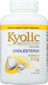 Kyolic: Aged Garlic Extract Cholesterol Formula 104, 300 Capsules - RubertOrganics