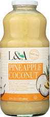 L & A: Pineapple Coconut Juice, 32 Oz - RubertOrganics