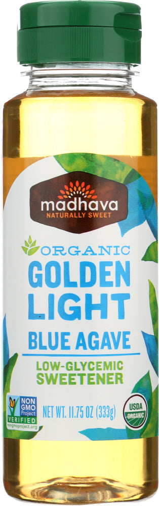Madhava: Organic Golden Light Blue Agave Nectar, 11.75 Oz