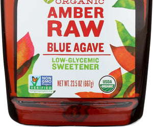 Madhava: Organic Amber Raw Blue Agave, 23.5 Oz