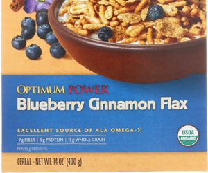 Nature's Path: Organic Optimum Power Cereal Blueberry Cinnamon Flax, 14 Oz