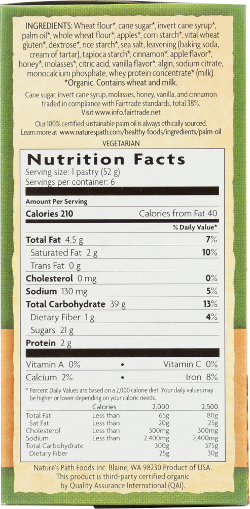 Nature's Path: Organic Frosted Toaster Pastries Grannys Apple Pie, 11 Oz