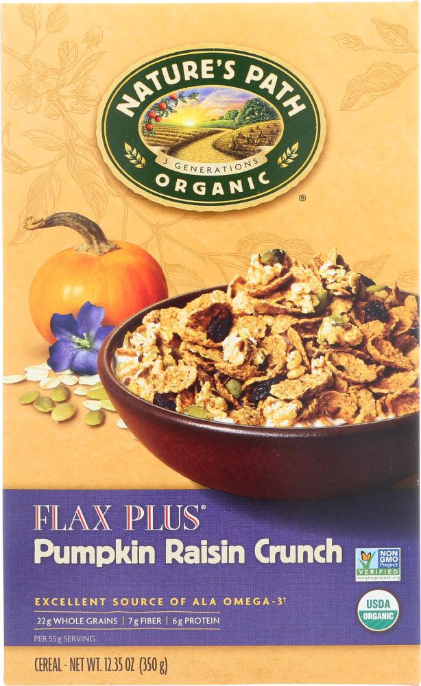 Nature's Path: Flax Plus Pumpkin Raisin Crunch Cereal, 12.35 Oz - RubertOrganics