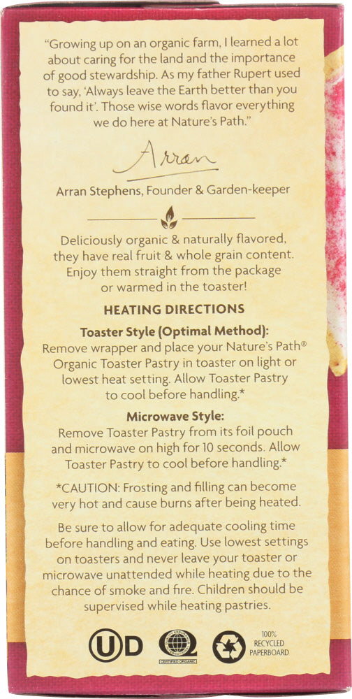 Nature's Path: Organic Frosted Cherry Pomegranate Toaster Pastries, 11 Oz