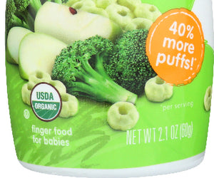 Happy Baby Organic Puffs Apple & Broccoli, 2.1 Oz