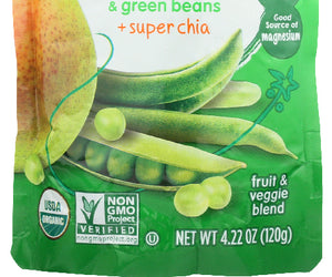 Happy Tot Organic Superfoods: Green Bean Pear And Pea, 4.22 Oz