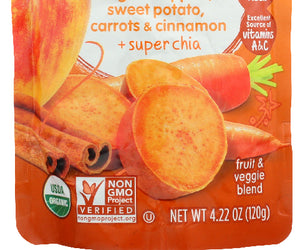 Happy Tot Organic Superfoods: Sweet Potato Apple Carrot & Cinnamon, 4.22 Oz