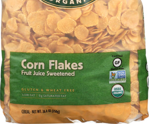 Natures Path: Organic Corn Flakes Fruit Juice Sweetened Eco Pac, 26.4 Oz