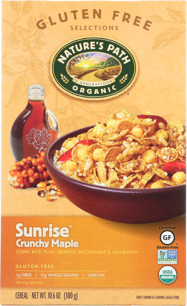 Natures Path: Organic Sunrise Cereal Gluten Free Crunchy Maple, 10.6 Oz