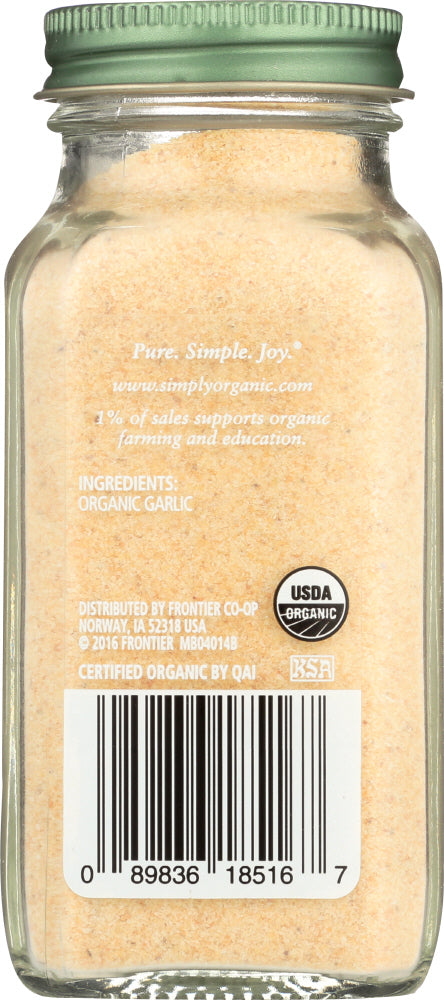 Simply Organic: Garlic Powder, 3.64 Oz