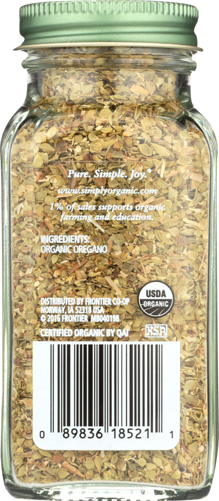 Simply Organic: Oregano, .75 Oz